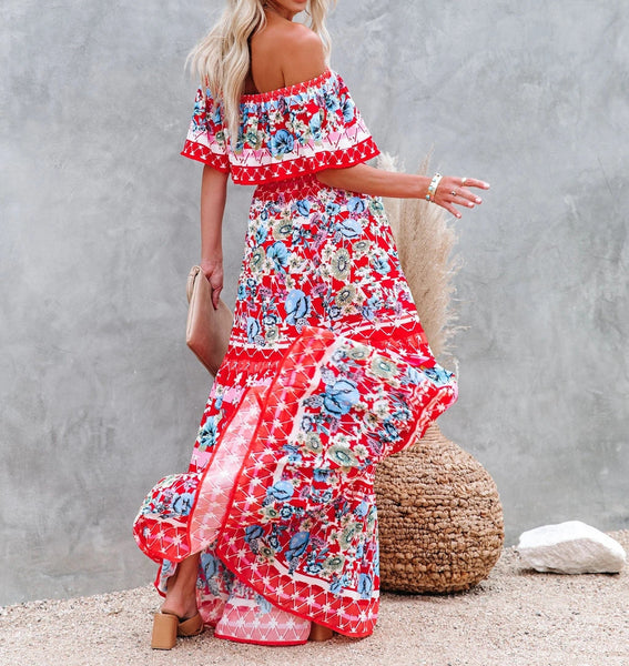 Sevilla High Low Halter Maxi Dress - FINAL SALE – InsStreet