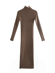 Caleb Ribbed Knit Midi Dress - Caramel - FINAL SALE Ins Street