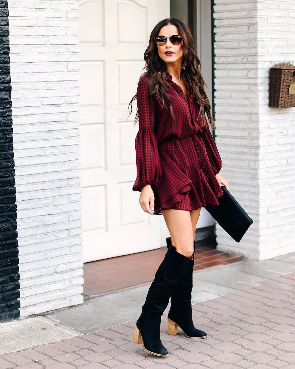 Rhode Island Bell Sleeve Tiered Dress Ins Street