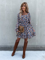 Cathy Floral Bell Sleeve Ruffle Dress - FINAL SALE Ins Street