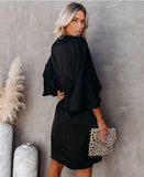 Capella Satin Mini Dress - Black Ins Street