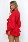 Hot In Here Pleated Chiffon Dress - Red - FINAL SALE Ins Street