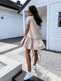 Bonita Cotton Ruffle Dress - Pebble InsStreet