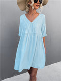 Cheers To Summer Pocketed Tassel Dress - Ocean - FINAL SALE