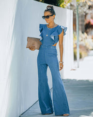 Farrah Pocketed Denim Jumpsuit Ins Street