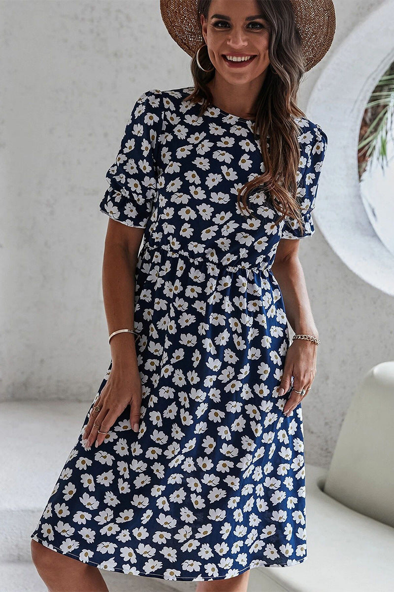 Bouvardia Floral Midi Dress InsStreet