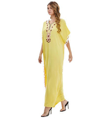 Golden State Embroidered Maxi Dress Ins Street