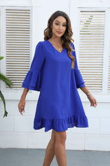 Call Me Angel Textured Satin Dress - Royal Blue Ins Street