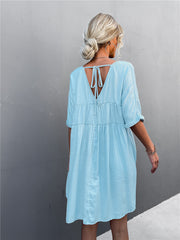 Cheers To Summer Pocketed Tassel Dress - Ocean - FINAL SALE Ins Street