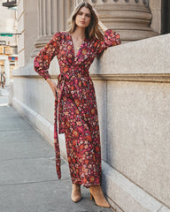 On Pace Floral Twist Front Maxi Dress Ins Street