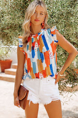 Maxime Sleeveless Floral Ruffle Blouse Ins Street