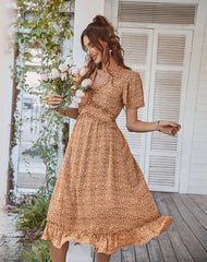 Magic Touch Smocked Maxi Dress - Burnt Sun Ins Street