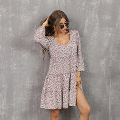 Halsey Floral Babydoll Dress Ins Street