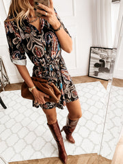 Ridgewood Printed Button Down Shirt Dress - FINAL SALE Ins Street