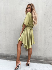 Only The Lucky Plunge Cape Dress Ins Street