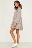 Now Or Never Animal Print Knit Henley Dress Ins Street