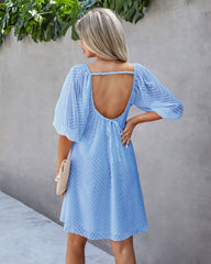 Silverado Gingham Babydoll Dress - Blue Ins Street