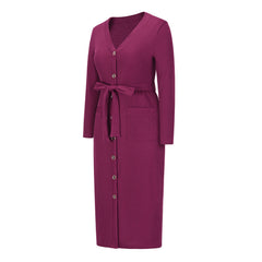 Sakura Ribbed Knit Midi Dress - Mulberry Ins Street