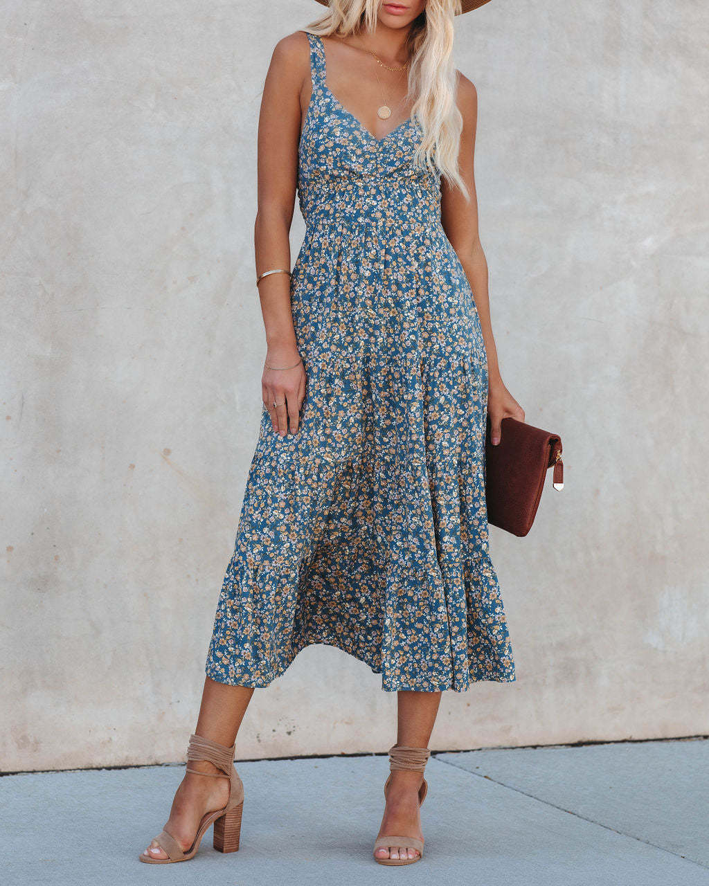 Time Spent Lace Up Paisley Maxi Dress Lovestitch