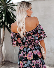 Montecito Floral Off The Shoulder Maxi Dress Ins Street