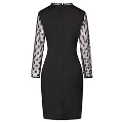 Carmina Statement Sleeve Bodycon Dress - Black - FINAL SALE Ins Street