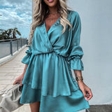 Found Love Pleated Romper - Teal Ins Street