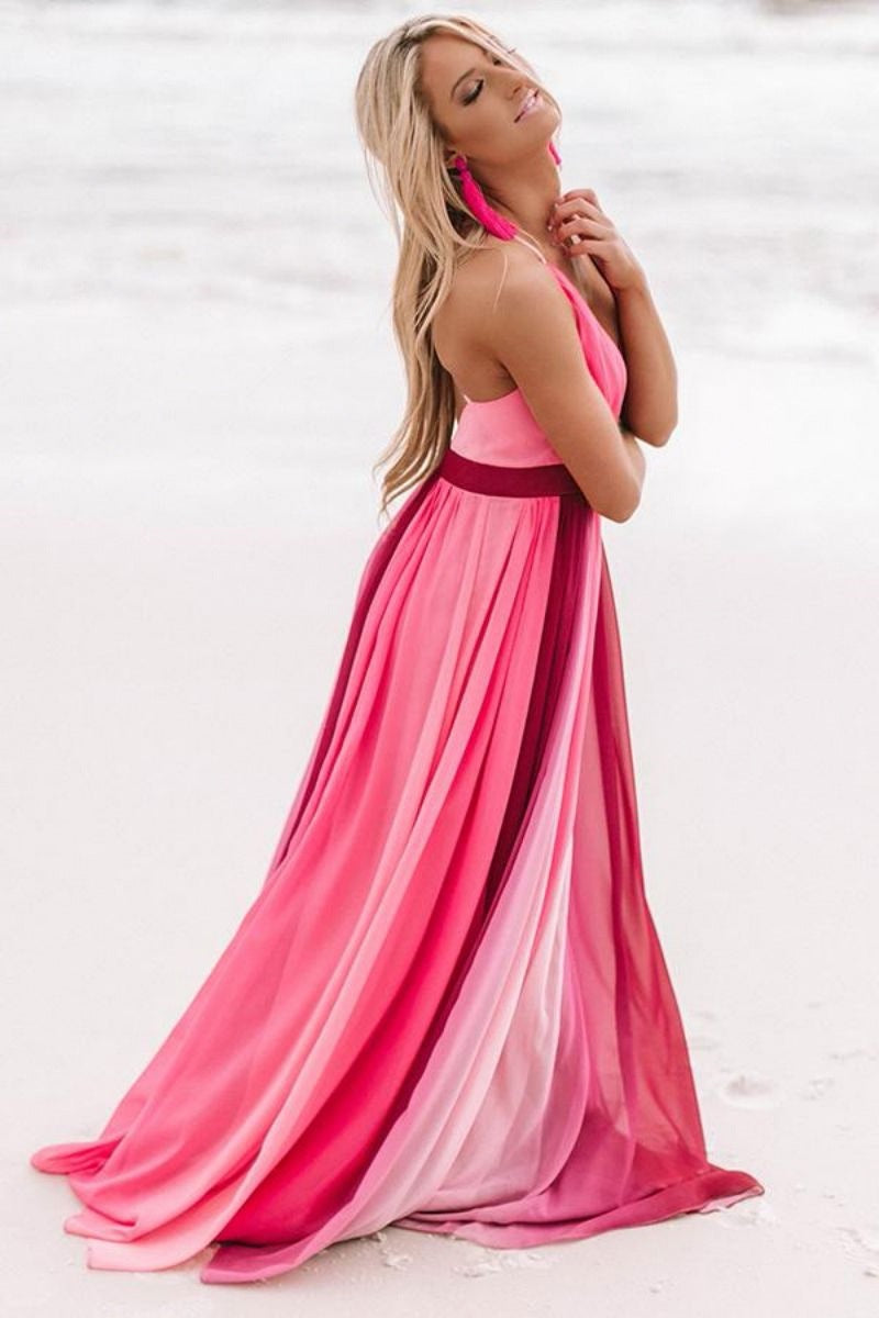 Think I'm In Love Colorblock Maxi Dress DEE-001