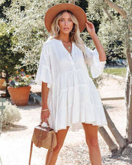 Woodbury Cotton Embroidered Babydoll Dress - Off White Ins Street