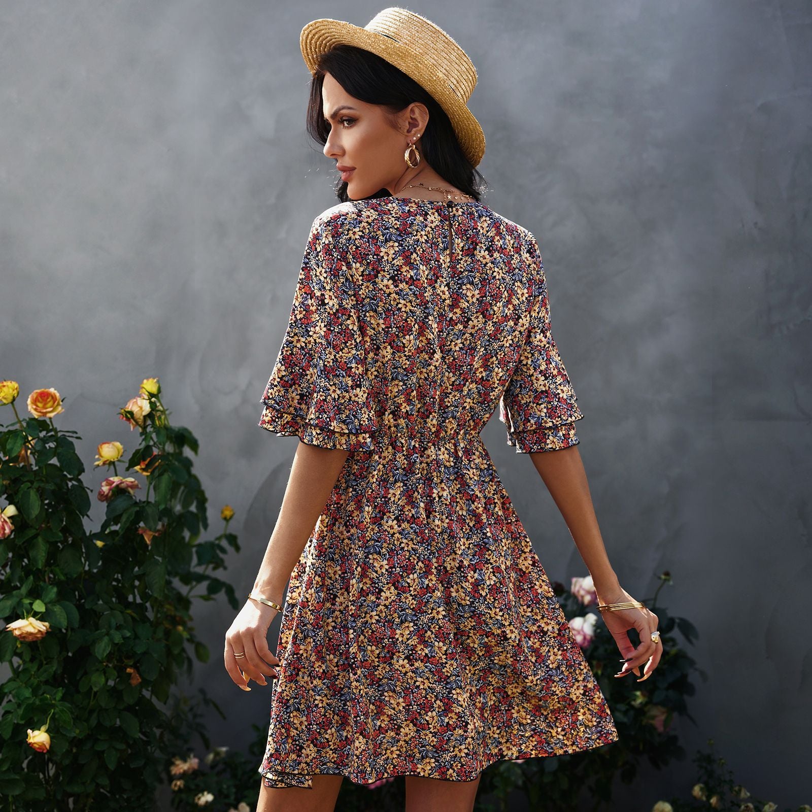 Lainie Floral Tie Dress Ins Street