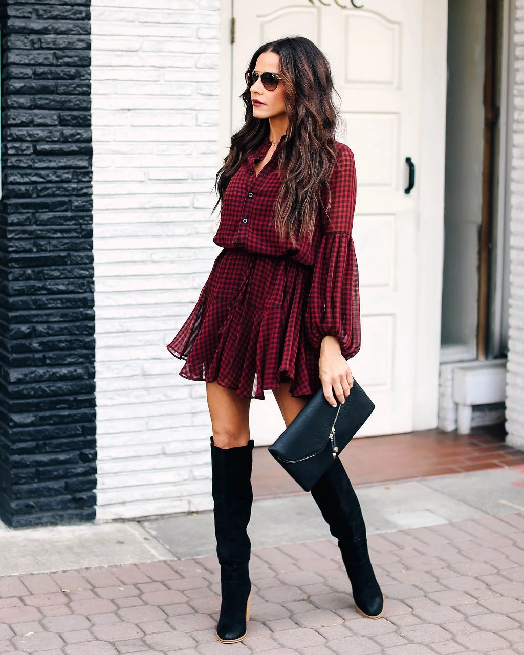 Rhode Island Bell Sleeve Tiered Dress Ins Street