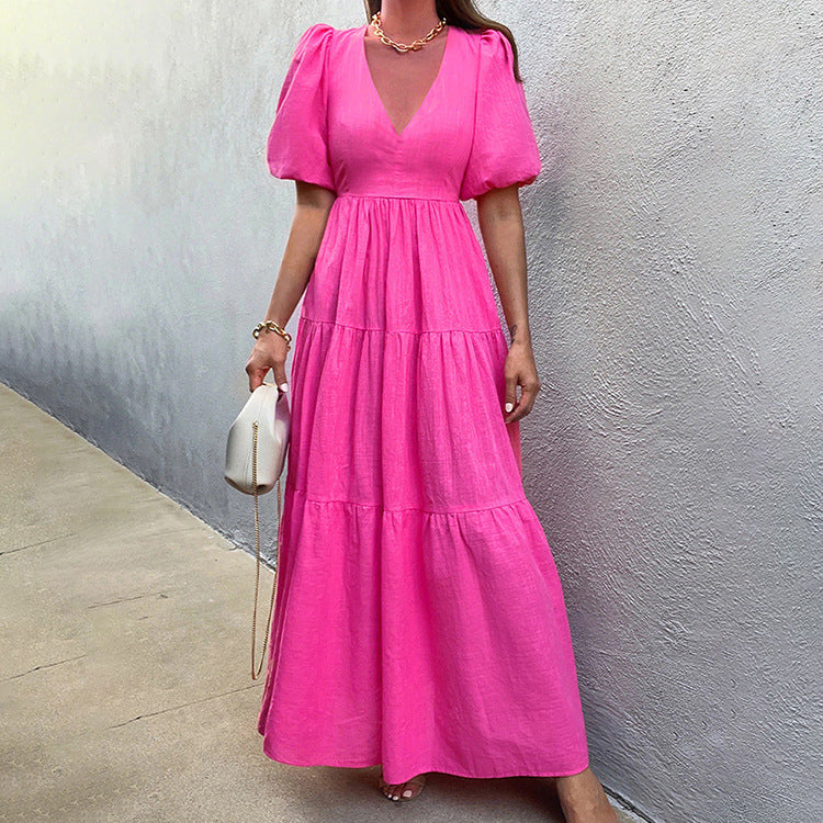 Follow My Lead Tiered Maxi Dress - Baby Pink Ins Street