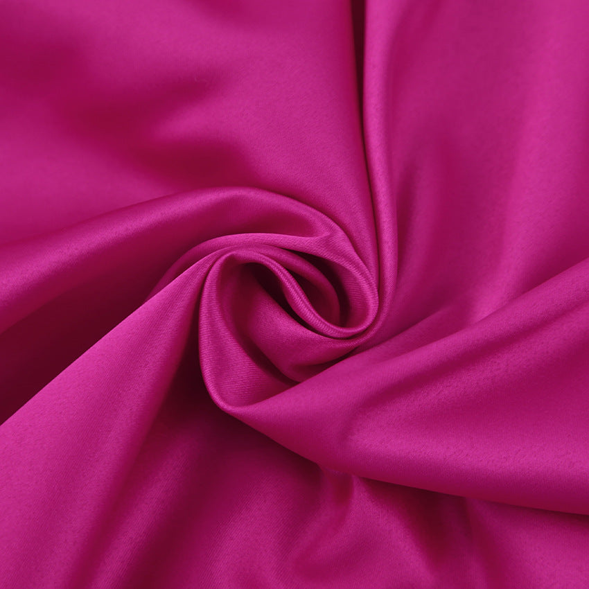 Esther Satin Drape Midi Dress - Magenta - FINAL SALE Ins Street