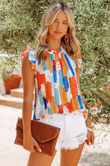 Maxime Sleeveless Floral Ruffle Blouse Ins Street