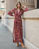 On Pace Floral Twist Front Maxi Dress Ins Street