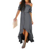 My Forte Off The Shoulder High Low Maxi Dress Ins Street