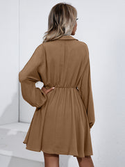 Remy Cotton Pocketed Shirt Dress - Mocha - FINAL SALE Ins Street