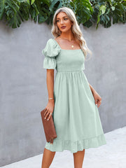 Renata Puff Sleeve Maxi Dress Ins Street