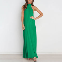 Mitra Backless Halter Maxi Dress Ins Street