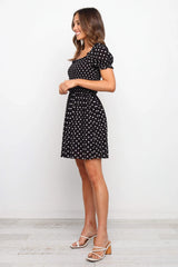 Dawn Polka Dot Puff Sleeve Babydoll Dress - FINAL SALE DEE-001