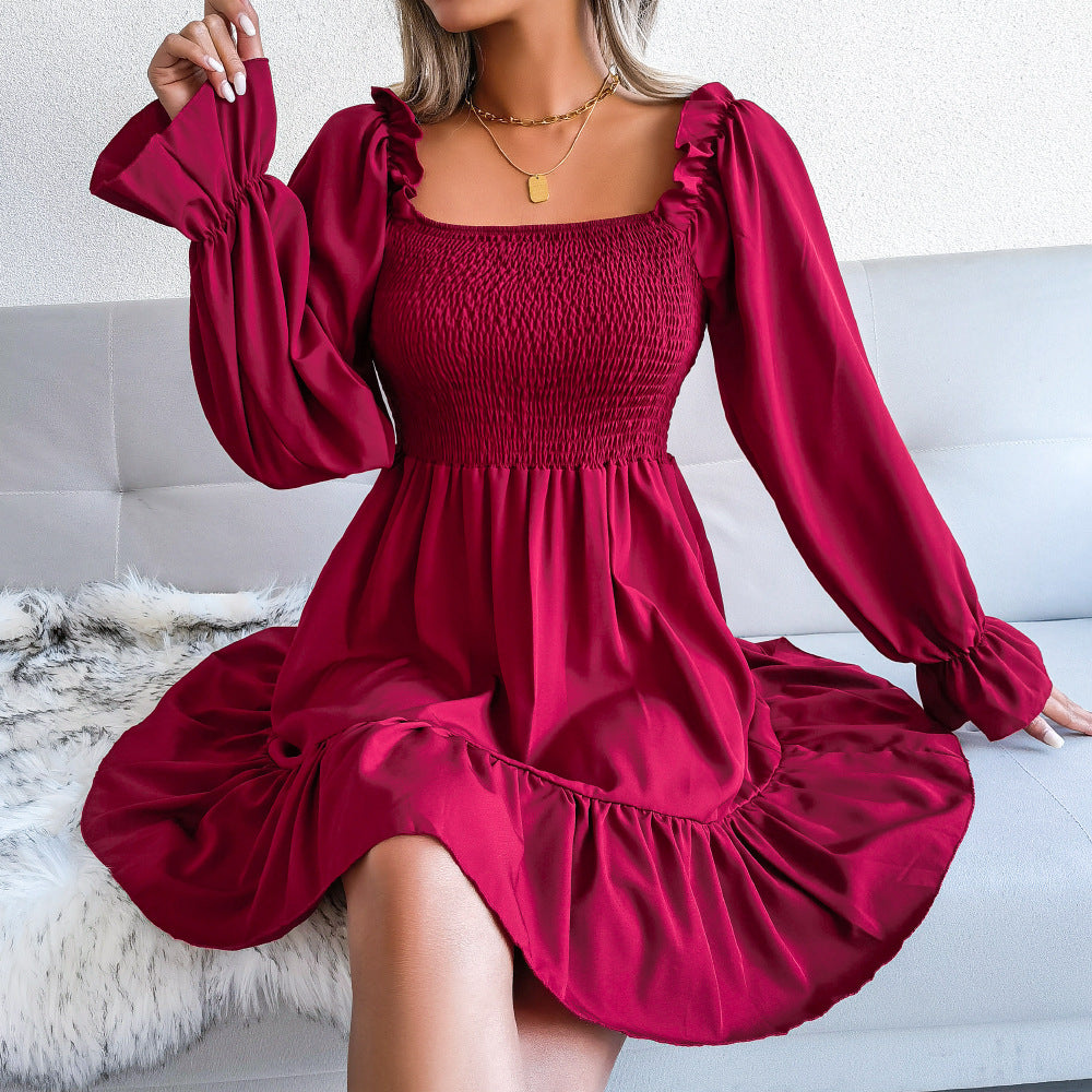 Starts With Love Smocked Dress - Wine - FINAL SALE Ins Street