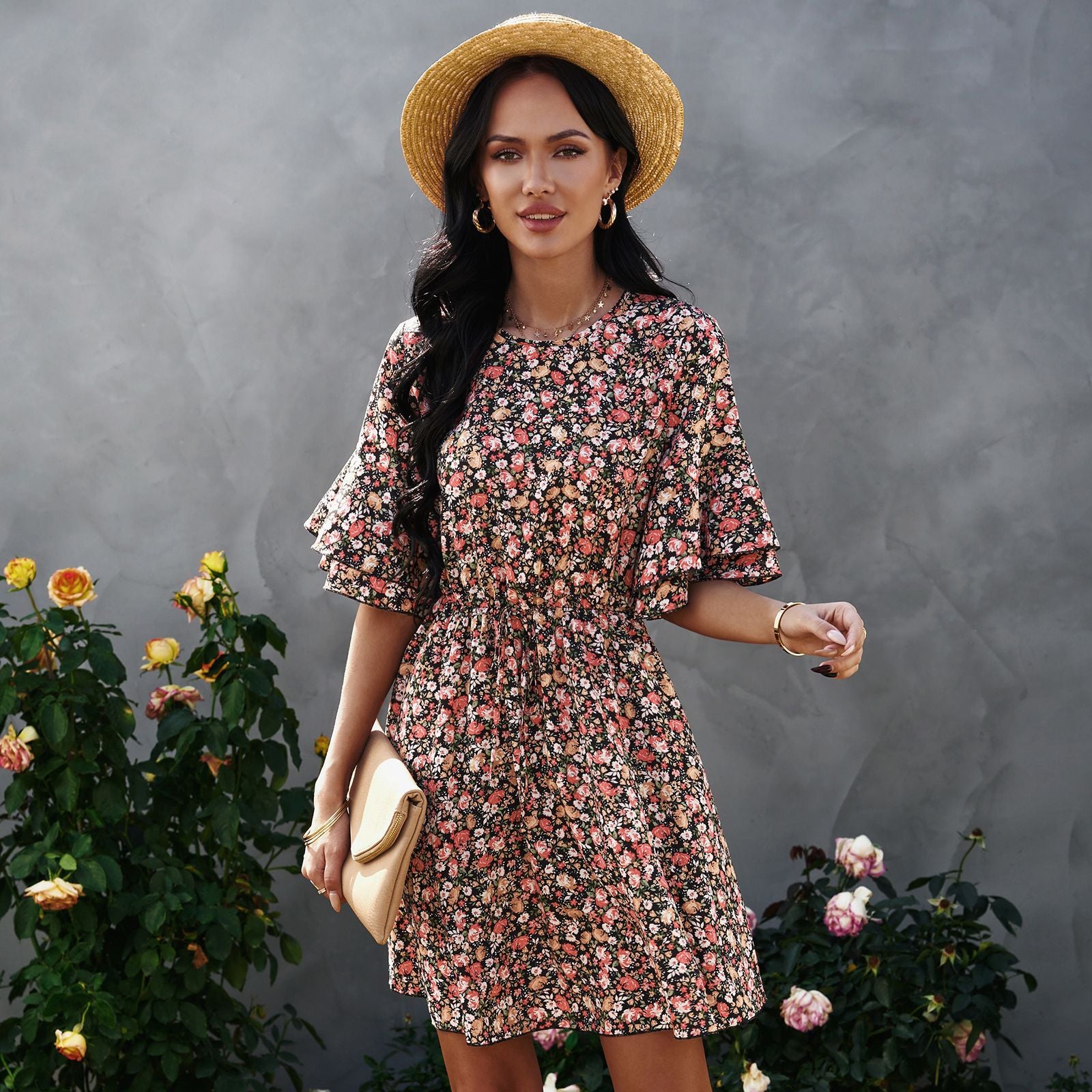 Lainie Floral Tie Dress Ins Street