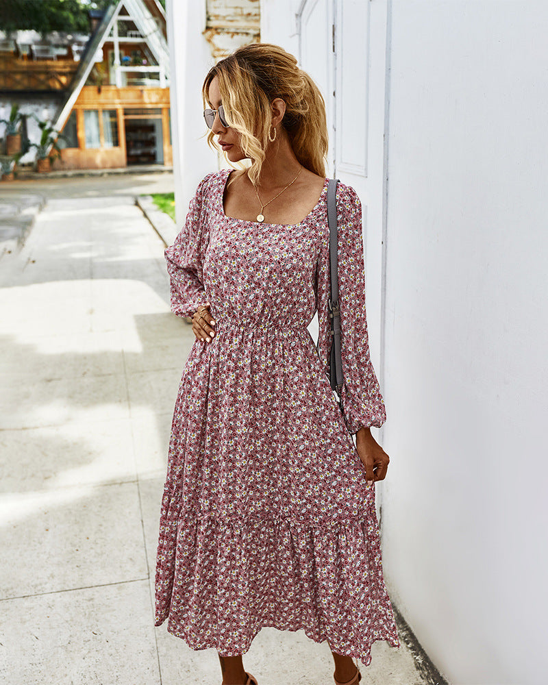 Looking For Love Floral Midi Dress Ins Street