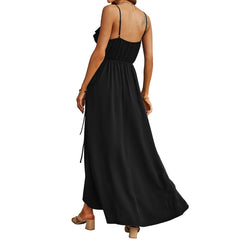 Evanne Pocketed Halter Maxi Dress - Black Ins Street