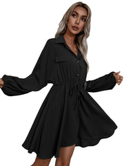 Remy Cotton Pocketed Shirt Dress - Ink - FINAL SALE Ins Street