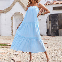 Tru Tiered Ruffle Maxi Dress - Powder Blue - FINAL SALE ENDL-001