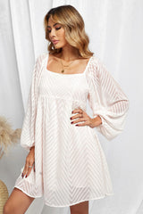 Silverado Gingham Babydoll Dress - Off White Ins Street