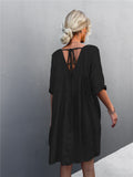 Cheers To Summer Pocketed Tassel Dress - Black Ins Street