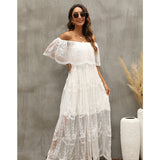 Our Together Is Forever Off The Shoulder Lace Maxi Dress Ins Street