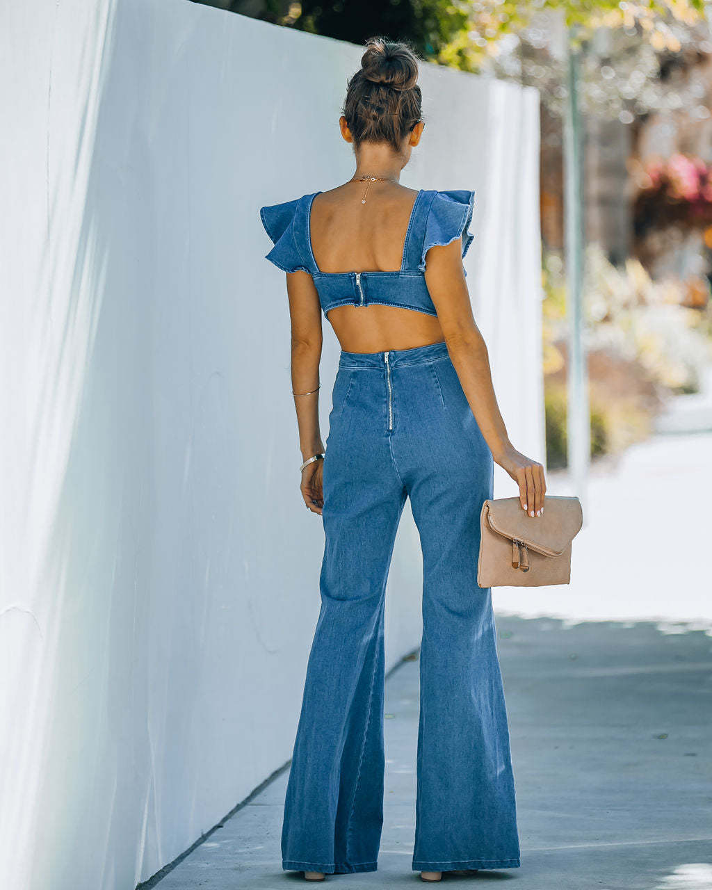 Farrah Pocketed Denim Jumpsuit Ins Street