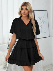 Slow It Down Smocked Tassel Dress - Black Ins Street